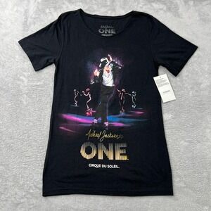 Cirque du Soleil Michael Jackson ONE Graphic T-Shirt XS Black Women MJ Merch